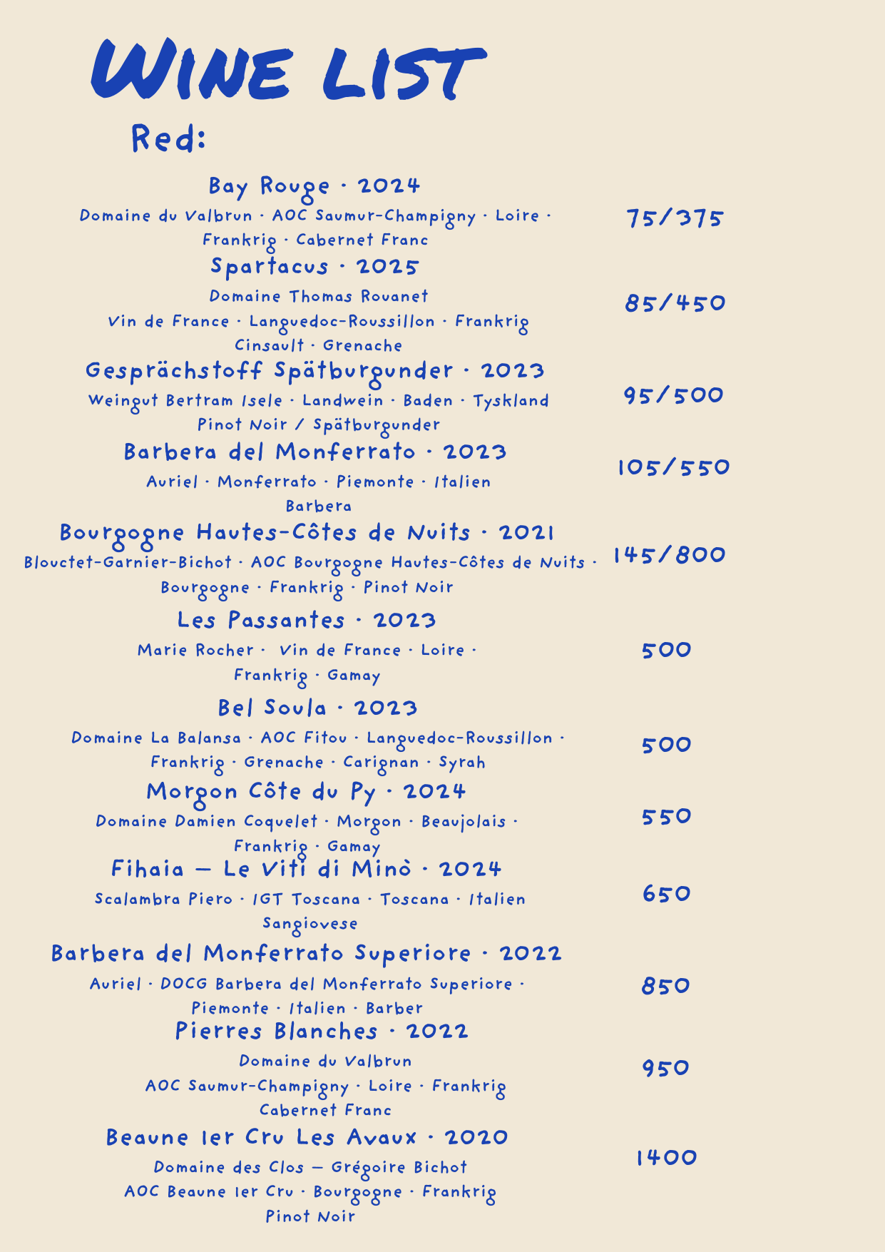 Copa menu PDF, page 4 of 5